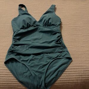 Jantzen Deep Green One-Piece Swimsuit